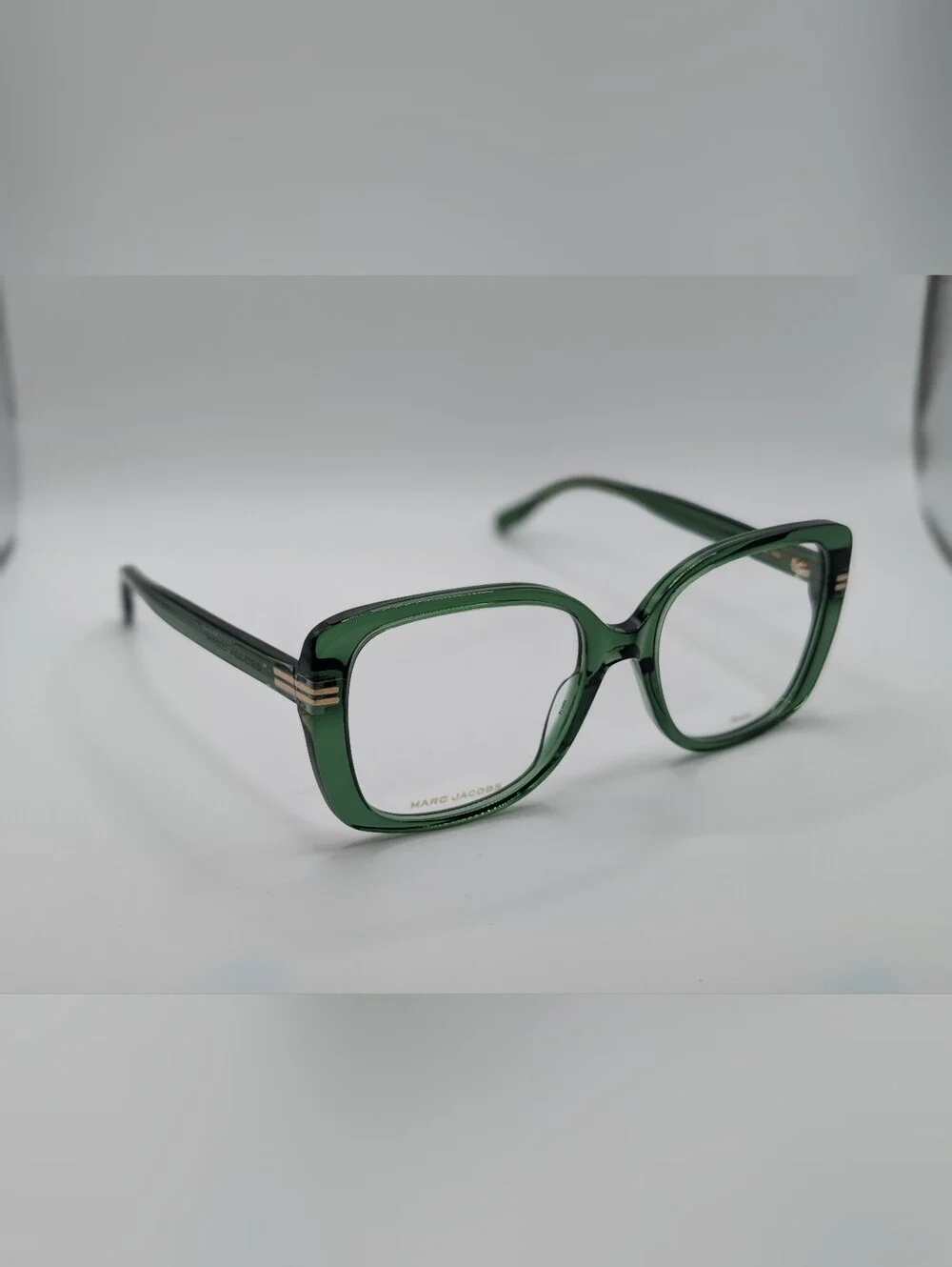NWT Marc Jacobs MJ 1115 Translucent Green Oversized Glasses Frames + Case 55mm